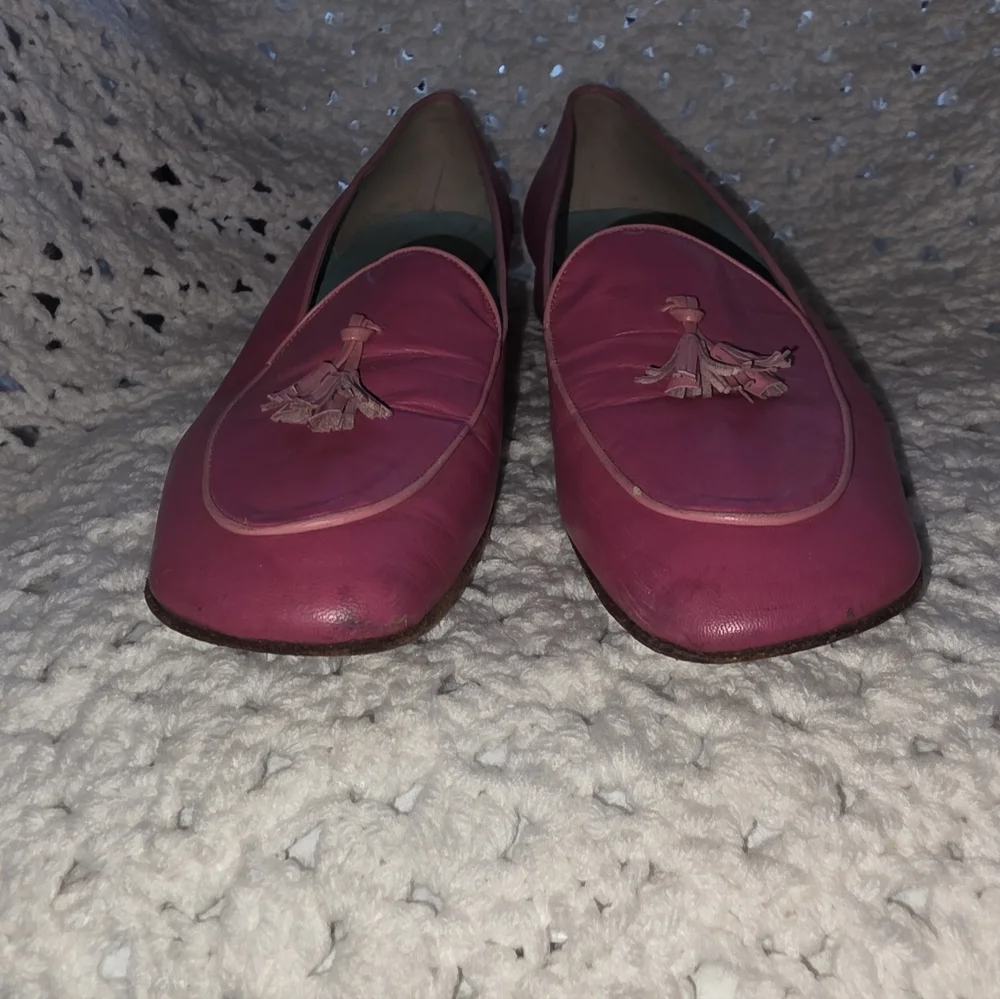 Lilly Pulitzer Pink Loafers With TASSELS SZ9.5 - Picture 2 of 5